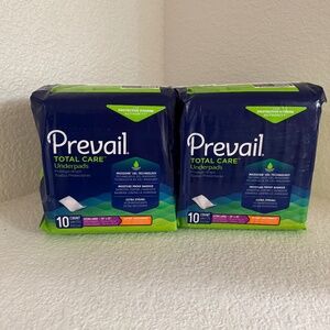 NWOT Prevail Underpads Extra Large 30”x30” 2 packs 10 count each